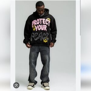 NWT Unisex Oversized XS Euphoric 777 Puff Gem Mental Health Hoodie.